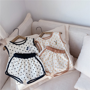 Vêtements pour filles, style été, ensembles de vêtements pour bébés filles, t-shirt à imprimé cartoon, short, 2 pièces pour vêtements d'enfants - Product Image 1