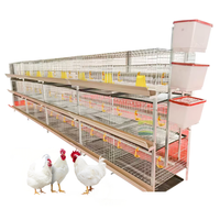 Cage à poulets automatique à 3 niveaux - Équipement d'élevage avicole à 2 portes pour l'élevage de poulets de chair (état neuf, meilleur prix)