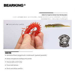 BEARKING – leurres souples en Silicone pour la pêche, appât artificiel pour attraper des poissons tels que les bars, les brochets, les ménés et les ménés, Swimbait, 6.2cm, 1.6g, 8 pièces/sac - Product Image 6