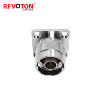 Adaptateur coaxial RF de haute qualité N mâle à 4 trous vers SMA mâle 50 Ohm à montage sur panneau