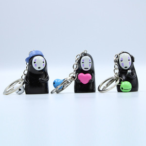 Neue <span class=keywords><strong>Anime</strong></span> Niedliche Cartoon Gesichtslose Mann Design Actionfigur Schlüsselanhänger Set Zubehör Gummi Schlüsselanhänger Gesichtsloser Mann Rucksack Schlüsselanhänger - Product Image 3
