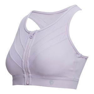 Sujetador deportivo de tiras de gran tamaño para mujer XS Fitness Yoga chaleco cremallera frontal absorción de impacto malla empalme ropa interior reunida para - Product Image 5