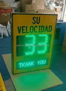 Sensor de radar de velocidad Detección de velocidad Detector de radar Láser de velocidad del coche Señal de límite solar Señal de <span class=keywords><strong>caja</strong></span> de luz LED con energía solar - Product Image 6