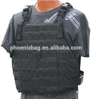 Gilet porte-plaques tactique modulaire Le porte-plaques en tissu nylon kaki Gilet en polyester Gilet d'extérieur