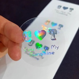 Uv Transfer Stickers Custom logo Metal Stickers Transfer Bronzing Hot Silver Transparent Transfer Stickers - Product Image 2