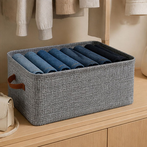 Cesta de Almacenamiento Clásica de Tela con Marco de Acero, Plegable, de Tela Oxford, 20-35L, Impermeable, Organizador de Armario para Ropa, Calcetines y Ropa de Cama - Product Image 2