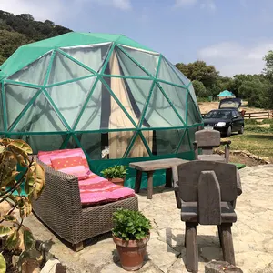 Glamping रिसॉर्ट निविड़ अंधकार लक्जरी होटल डेरा डाले हुए Prefab टेंट बिक्री के लिए Geodesic गुंबद घर गोल गुंबद तम्बू