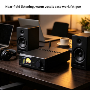 Amplificateur de puissance <span class=keywords><strong>HiFi</strong></span> à film épais BRZHIFI PA-490B Noir Or, écran couleur TFT BT 5.3, lecture sans perte, amplificateur audio domestique - Product Image 4