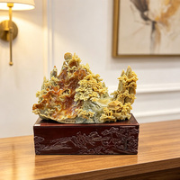 Statue de panier à fruits en jade vert naturel sculptée à la main, artisanat en jade de style chinois pour la décoration de table et de la maison