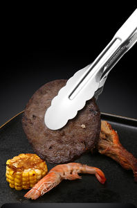 Pince de barbecue en acier inoxydable SYH409, outil de cuisine exquis, anti-brûlure, pour aliments, pince à pain allongée, vente en gros - Product Image 2