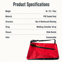 Sac de transport pour instruments, bâche personnalisée, imperméable, en PVC tissé enduit, robuste, fabricant ODM/OEM, usage industriel, velcro