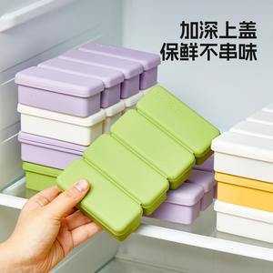 แม่พิมพ์ทำน้ำแข็งซิลิโคนไอซ์บา 4 ช่อง ยืดหยุ่น ไม่ติดกระทะ สำหรับตู้เย็นในบ้าน แช่แข็งอาหารเด็ก - Product Image 4