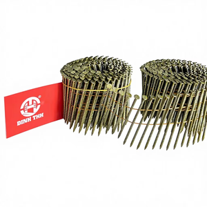 Clous en bobine galvanisés optimisés 2,5x70mm à tige torsadée, clous de charpente collés pour la fabrication de palettes en bois - Product Image 1
