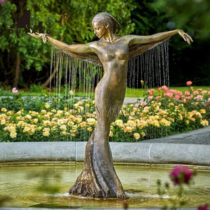Fuente de Agua Decorativa de Bronce Fundido a Tamaño Real con Mujer Bailando y Base de Mármol para Exteriores, Hoteles, Villas y Espacios Públicos, Marca QUYANG - Product Image 2