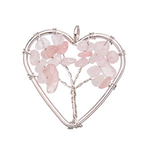 Collar con Colgante de Cristal de Piedra Natural de Moda Europea y Americana, 3 cm, Diseño de Corazón, para Hacer Joyas y Pendientes - Product Image 6