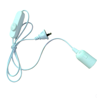 Ensemble de câbles de lampe rétro vintage en plastique isolé, style vis, avec variateur d'intensité, accessoires d'éclairage, câble tressé et prise