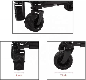 Chariot pliant portable chariot à main poignée plage camping remorque pliable <span class=keywords><strong>wagons</strong></span> chariot - Product Image 3