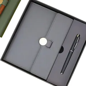 Luxury Office Custom Logo Corporate Souvenir Gift Items Notebook Flash Drive Promotional Business Men Gift Set