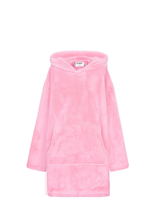 Poncho con Capucha de Piel Sintética para Mujer, Manga Larga, Color Sólido, Suave y Grueso, Ropa de Invierno, Material de Forro Polar, Estilo Pullover - Product Image 1