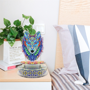 Vente chaude Personnalisé DIY Coloré <span class=keywords><strong>Loup</strong></span> Diamant Boîte À Musique Belle Lampe De Couchage Pour Enfants Cadeau - Product Image 3