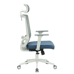 Chaise de bureau à cadre gris, mécanisme de verrouillage à trois positions avec fonction coulissante, chaise ergonomique, support lombaire rembourré en mousse - Product Image 3