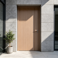 Puerta Exterior Moderna de MDF con Acabado en Roble Natural, Aislamiento Acústico y Reducción de Ruido para Dormitorio