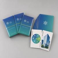 Cartes à Jouer Promotionnelles pour Entreprises - Boîte en Papier Doré à Noyau Noir 300gsm, Écologique, Jeu de Cartes Éducatif de Sécurité, OEM, Coins Arrondis