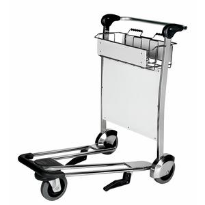 Carrito de equipaje para pasajeros con asiento, de acero inoxidable, resistente, para aeropuerto - Product Image 5