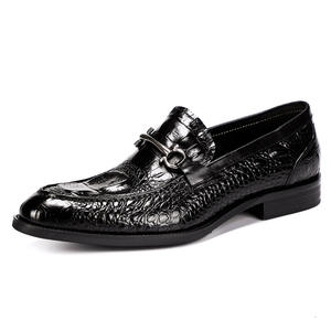 Nouvelles chaussures habillées de luxe et élégantes pour hommes, en cuir véritable, style décontracté à fermeture éclair, bout carré, en cuir véritable - Product Image 2