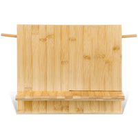 Support magnétique pour couteaux en bambou écologique personnalisé, support de rangement pour outils de cuisine, porte-gobelets, double face, marque QIWU, vente en gros