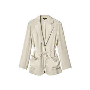 Giacca da <span class=keywords><strong>donna</strong></span> che si adegua al <span class=keywords><strong>Blazer</strong></span> <span class=keywords><strong>con</strong></span> colletto intaccato <span class=keywords><strong>con</strong></span> tasche <span class=keywords><strong>con</strong></span> patta e cravatta in vita giacca <span class=keywords><strong>con</strong></span> <span class=keywords><strong>cintura</strong></span> a bottone singolo - Product Image 6