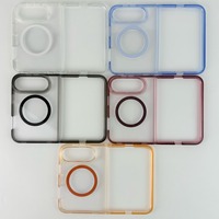 Coque de téléphone magnétique pliable pour iPhone Duo, couverture supérieure en acrylique transparent PC mince, anti-jaunissement, TPU souple absorbant les chocs, faible MOQ