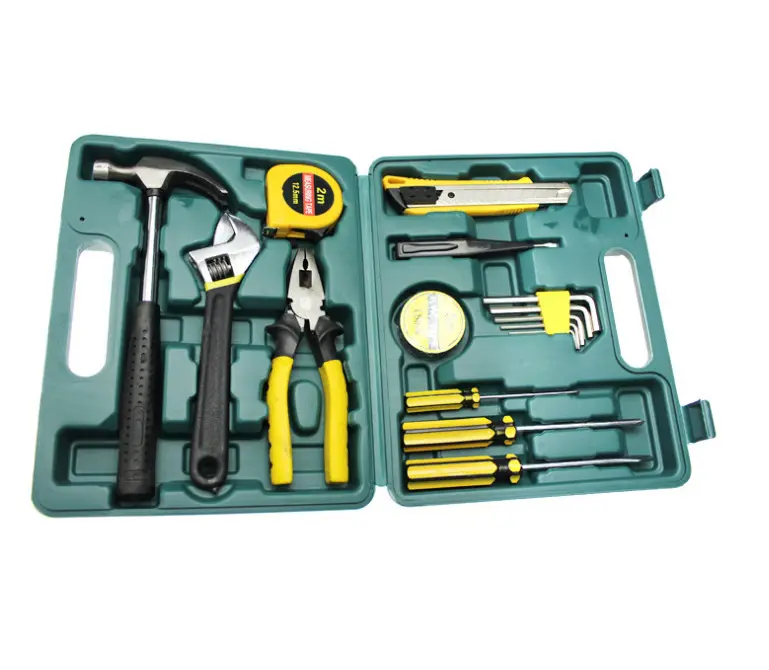 Kit de herramientas de mano universal con caja de herramientas de plástico Caja de almacenamiento Herramientas de reparación de emergencia