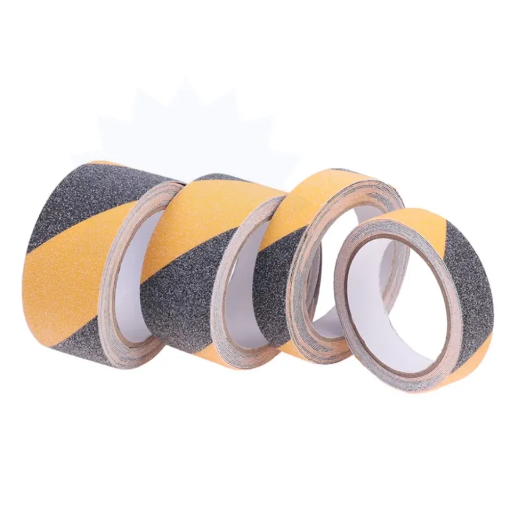 Non-Slip Stair Treads Tape Heavy Duty Black Yellow Anti Slip Grip Adhesive Tape 20mm Roll for Outdoor Stairs