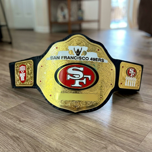 Ceinture de champion des San Francisco 49ers pour adultes, confortable et durable, taille haute, tailles 2 mm et 4 mm, en zinc - Product Image 1