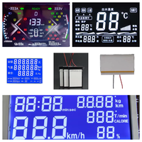 TN personnalisé 6 chiffres 7 segments écran LCD fond noir texte blanc affichage industriel Instrument Segment Code noir blanc