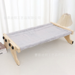 Hamaca para gatos de madera maciza, cama rectangular para mascotas, nido colgante para ventana o junto a la cama. - Product Image 5