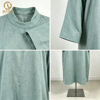 Abaya en lin sur mesure pour femmes, design Dubaï respirant avec impression en relief, faible MOQ pour les saisons printemps et automne