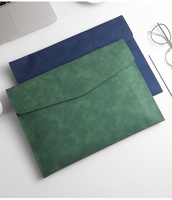 Bolsa de documentos de cuero PU A4 personalizada de fábrica, Cartera de oficina de negocios, carpeta de archivos, sobre, carpeta, paquete de archivos impermeable