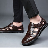 Chaussures décontractées en cuir respirant pour hommes, neuves et de haute qualité, faites à la main, perforées, confortables, antidérapantes, pour l'été et la conduite en extérieur