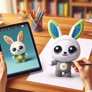 कार्टून कढ़ाई प्लास्टिक बड़ी आंखें 20 सेमी प्लग गुड़िया कस्टम एनीमे प्लग गुड़िया - Product Image 4