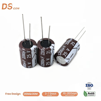 25V 2200μF 13x21mm Aluminum Electrolytic Capacitor, for Audio Power Amplifier and SMPS Output Filter, Factory Direct, Bulk Stock
