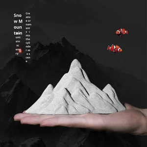 Creatief Micro Landschap Sneeuwberg Ornament Simulatie Groene Zandsteen Kunstmatige Heuvel <span class=keywords><strong>Aquarium</strong></span> Terrarium <span class=keywords><strong>DIY</strong></span> Landschap Decor - Product Image 1