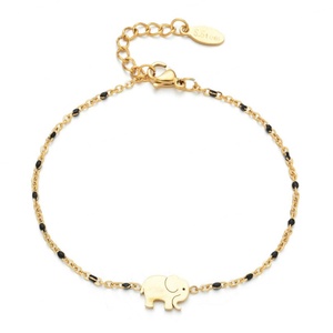 Pulseras de Elefante de Acero Inoxidable 316L con Baño de Oro de 14k y 18k, Estilo Bohemio, Lujosas, Bonitas y Resistentes al Deslustre, para Mujer - Product Image 5