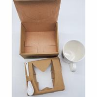 Boîte d'expédition en carton ondulé personnalisée avec insert en papier, emballage en carton kraft écologique pour tasses, verres et coffrets cadeaux