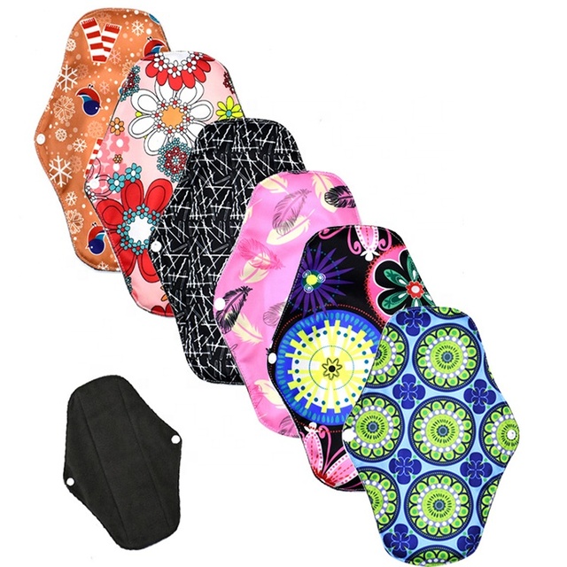 Wholesale ultra Soft Cheap Washable Menstrual Pads Ladies Reusable Natural Sanitary Cloth Pads Feminine Hygiene Women Supplier