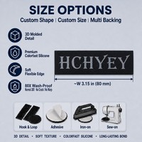 Patch en silicone pour chaîne de magasins, avec logo raffiné, pour uniformes et vêtements de travail, pour la personnalisation des manches, service de fabrication de badges sur mesure