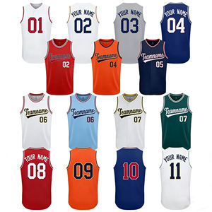 Jersey Basket Pria Berkualitas Tinggi Bahan Mesh Bernapas Custom Hitam Sablon Panas - Product Image 1