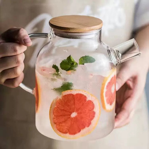 Produits les plus vendus 2025 – <span class=keywords><strong>Carafe</strong></span> <span class=keywords><strong>filtrante</strong></span> à eau <span class=keywords><strong>en</strong></span> <span class=keywords><strong>verre</strong></span> borosilicate transparent, écologique, faite à la main, style vintage, avec poignée et couvercle - Product Image 5