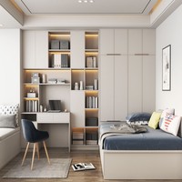 Ensemble de meubles en bois de style moderne personnalisé, lit tatami et armoire pour toute la maison, pour une utilisation en chambre